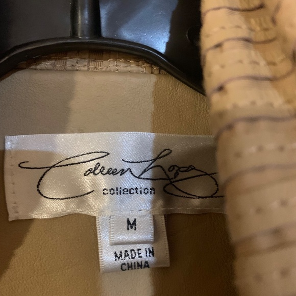 Colleen Lopez Tan Skirt Suit sz M - Picture 3 of 10